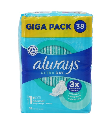 [P0001697] Always Ultra Damenbinden 38Stück Size 1 Day Normal Wings