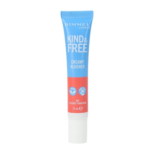[P0001747] Rimmel LONDON Rouge 15ml Tube Kind&Free 002 Flushed Tangerine