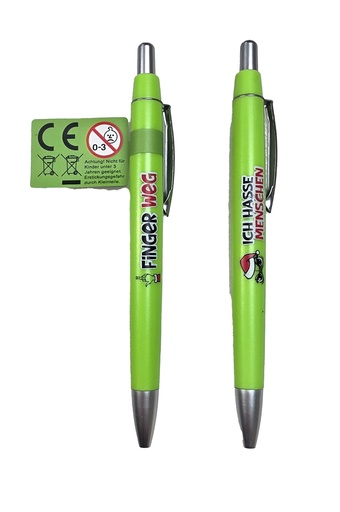 [P0002030] Kugelschreiber Festtags-Muffel | 1 Stück | 13,5 cm | 2 Designs | Lustiger Anti-Weihnachten-Stift mit Spruch für Weihnachtsmuffel, Büro & Geschenkidee