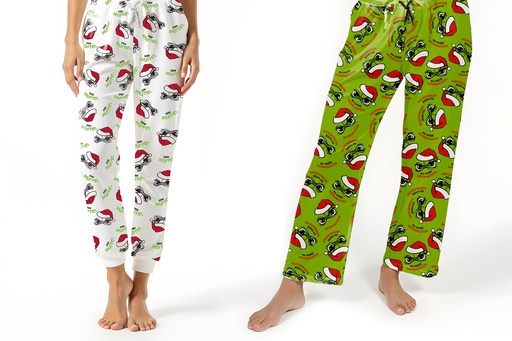 Schlafanzughose Festtags-Muffel, 2 Designs, Größen S–XXL | Lustiger Anti-Weihnachten Pyjama für Weihnachtsmuffel und Couchhelden
