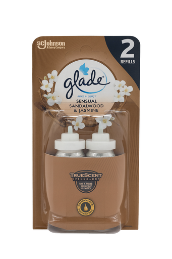 [P0002377] Glade Sense & Spray Lufterfrischer Nachfüllpack Sandelholz & Jasmin, 2 × 18 ml