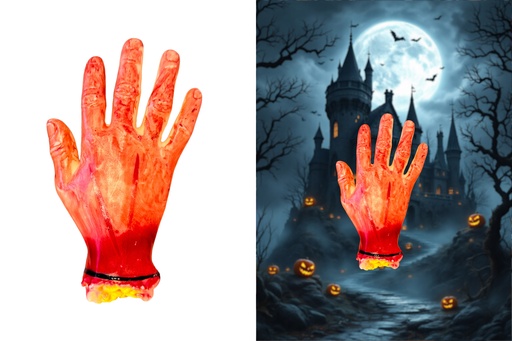 [P0002410] Halloween Deko "Hand", 20x15cm