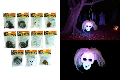 [P0002436] LED Deko Halloween "Geister",15x5cm, 6 Designs