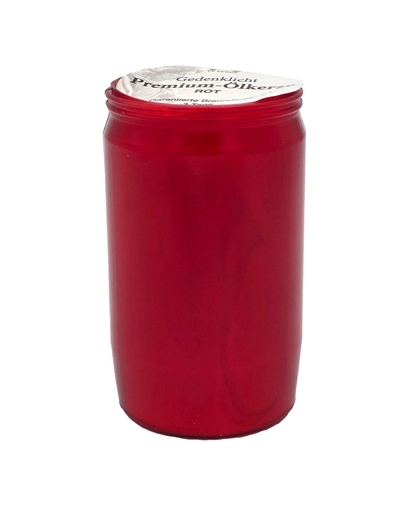 [P0002795] Ölkerze 3 Tage Rot | Erstklassige Qualität | 9,5cm