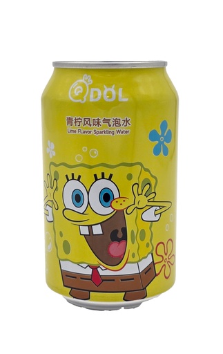 [P0002799] QDOL SpongeBob – Limetten Sprudelwasser | Lime Flavor Sparkling Water (330 ml)