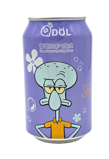 [P0002800] QDOL SpongeBob - Thaddäus Trauben Sprudelwasser | Grape Flavor Sparkling Water (330 ml)