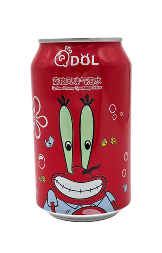 [P0002801] QDOL SpongeBob - Mr. Krabs Lychee Sprudelwasser | Lychee Flavor Sparkling Water (330 ml)