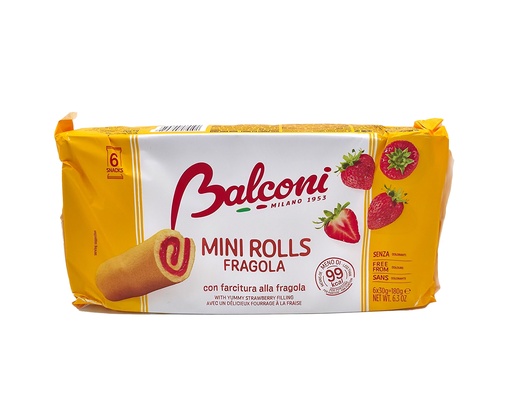 [P0002825] Balconi Mini Rolls Fragola 180g