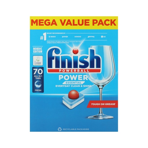[P0003269] Finish Power Essential Spülmaschinen-Tabs 70Stück All in 1 Everyday Clean&Shine Fresh