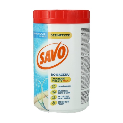 [P0003276] SAVO Chlor-Tabletten a200g MAXI 1,2 kg – Pooldesinfektion