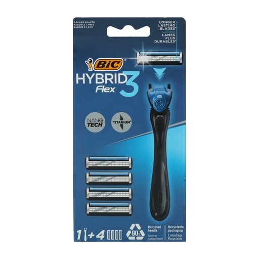 [P0003733] BIC Rasierer 4up Hybrid Flex 3