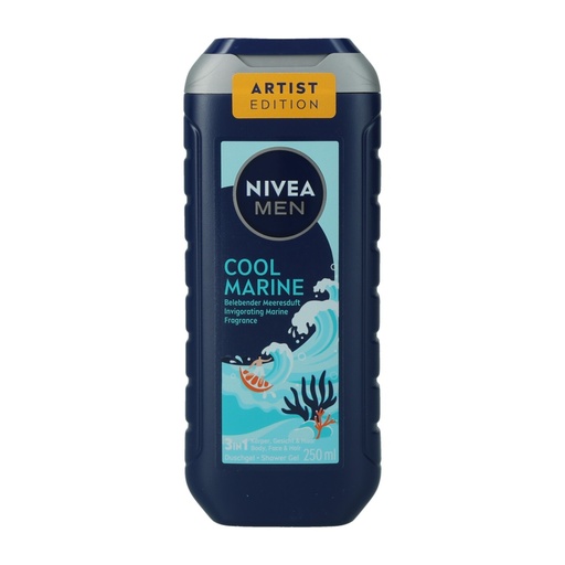 [P0003758] Nivea Shampoo und Duschgel 250ml 3-in-1 Für Männer Cool Marine