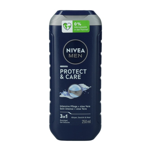 [P0003762] Nivea Shampoo und Duschgel 250ml 3-in-1 Für Männer Protect & Care Aloe Vera