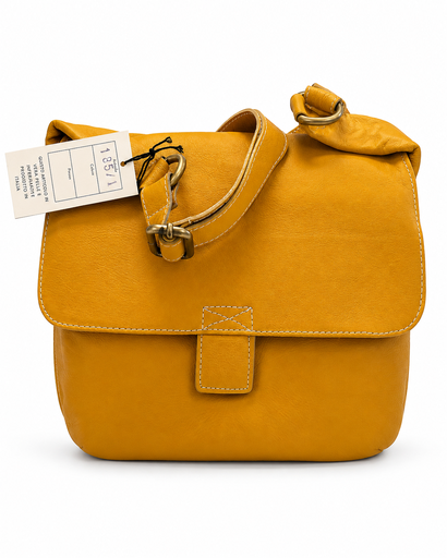 [P0003810] Avorio XL City Tasche Gelb 100% Leder