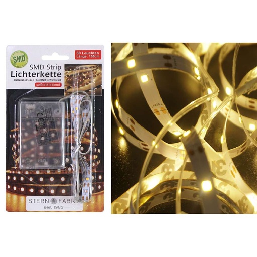 [11498] Lichterkette Strip 30er SMD, 1m, selbstklebend, warmweiß 