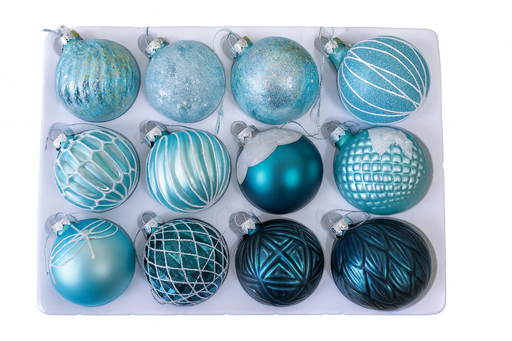 [11471] Weihnachtskugeln Glas "Deluxe" Ø 6cm |1 Stück | Sortiment R | Handegemacht