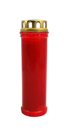 [15931] Grabkerze | Erstklassige Qualität | XXXL Rot,  25cm Höhe x 7cm Breite