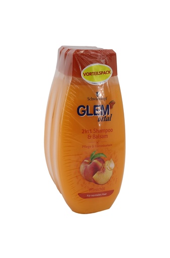 [14717] Glem Vital Shampoo Pfirsichöl 3x350ml