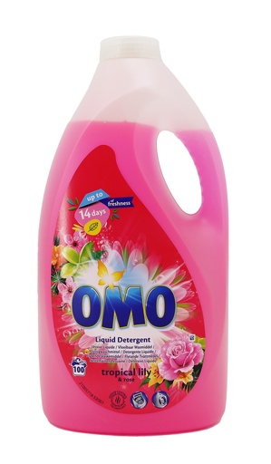 [15387] Omo Flüssigwaschmittel 100WL 5Liter Tropische Blumen