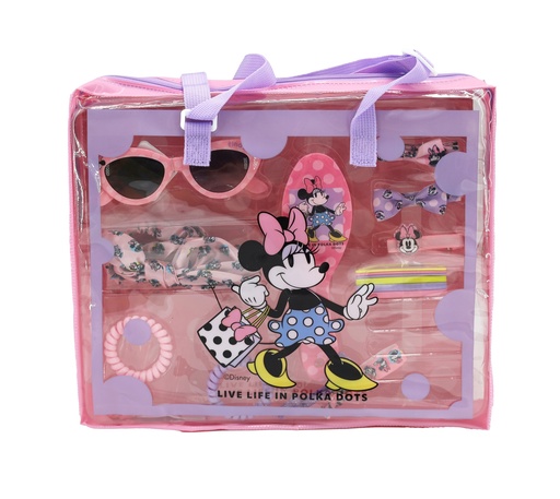 [16074] Disney Minnie Mouse Set 13tlg. XL vHaare Geschenk-Bag