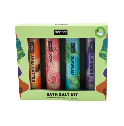 [16003] Sence Collection Geschenk-Set 4pcs Badesalz 4 x 75g Planet Love