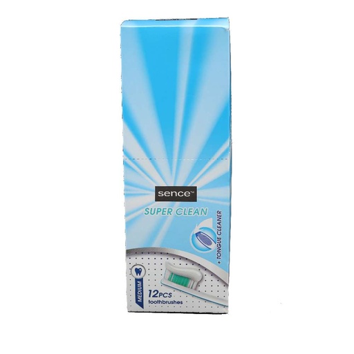 [13213] Sence Fresh 12er Pack  Zahnbürste Clean Medium